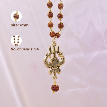 Rudraksha OM Shiva Trishul Mala