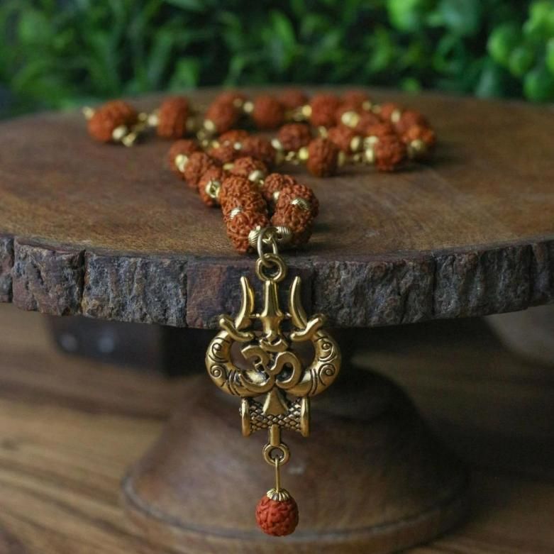 Rudraksha OM Shiva Trishul Mala