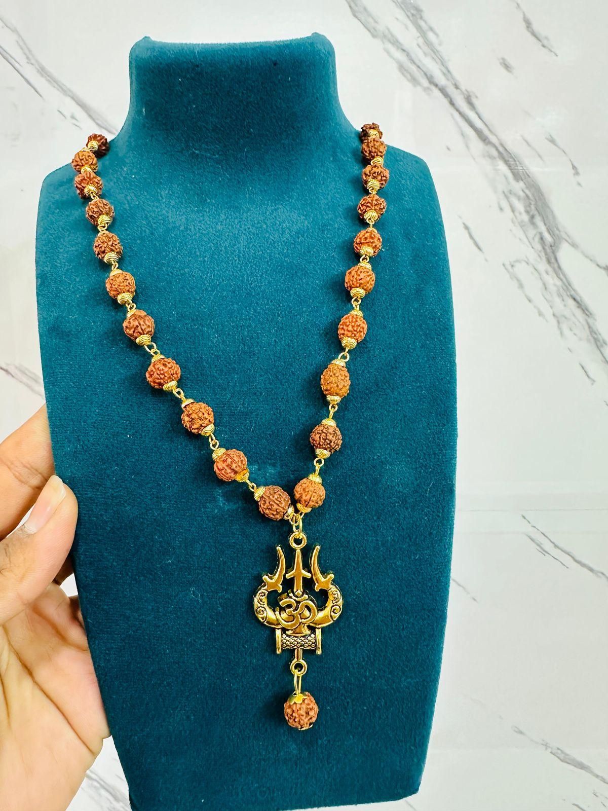 Rudraksha OM Shiva Trishul Mala