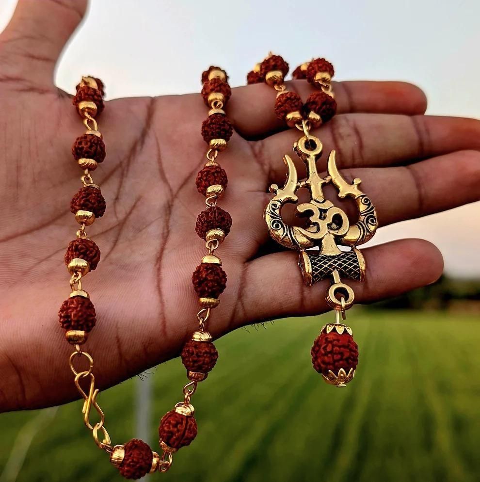 Rudraksha OM Shiva Trishul Mala