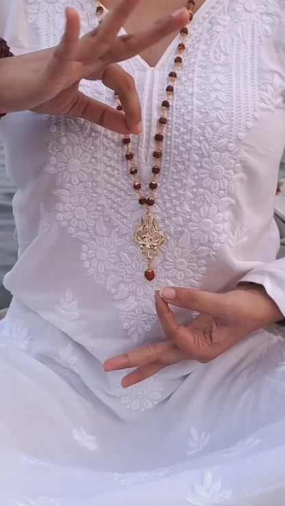 Rudraksha OM Shiva Trishul Mala